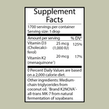 Vitamin D3 + K2 drops