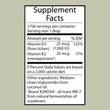 Vitamin D3 + K2 drops - Vegan