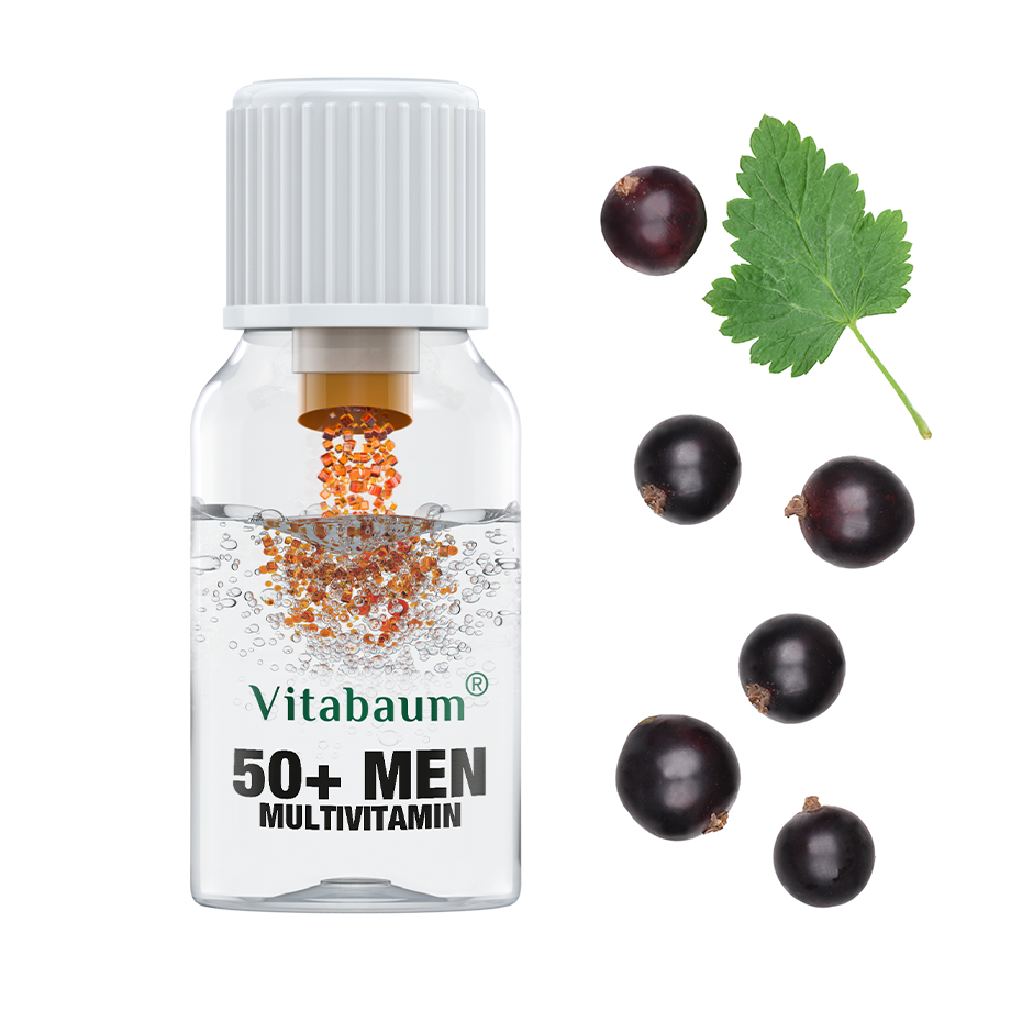 Multivitamin 50+ For Him - Monthly supply - pack of 30 vials - 10ml - Vitabaum®