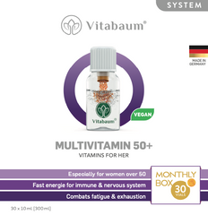 Multivitamin 50+ For Her - Monthly supply - pack of 30 vials - 10ml - Vitabaum®