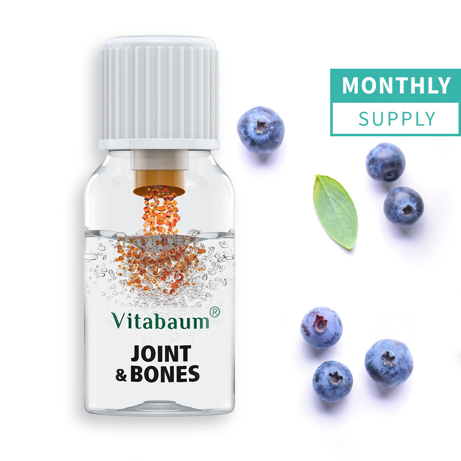 Joint & Bones support - with Vitamin D3 & K - Monthly supply - pack of 30 vials - 10ml - Vitabaum®