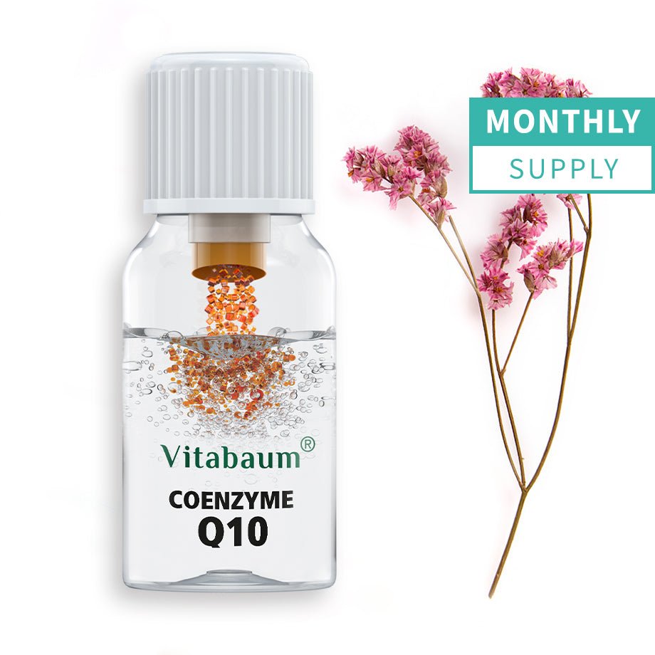 Coenzyme Q10 with 5 B-Vitamins & Lycopene - Monthly supply - pack of 30 vials - 10ml - Vitabaum®