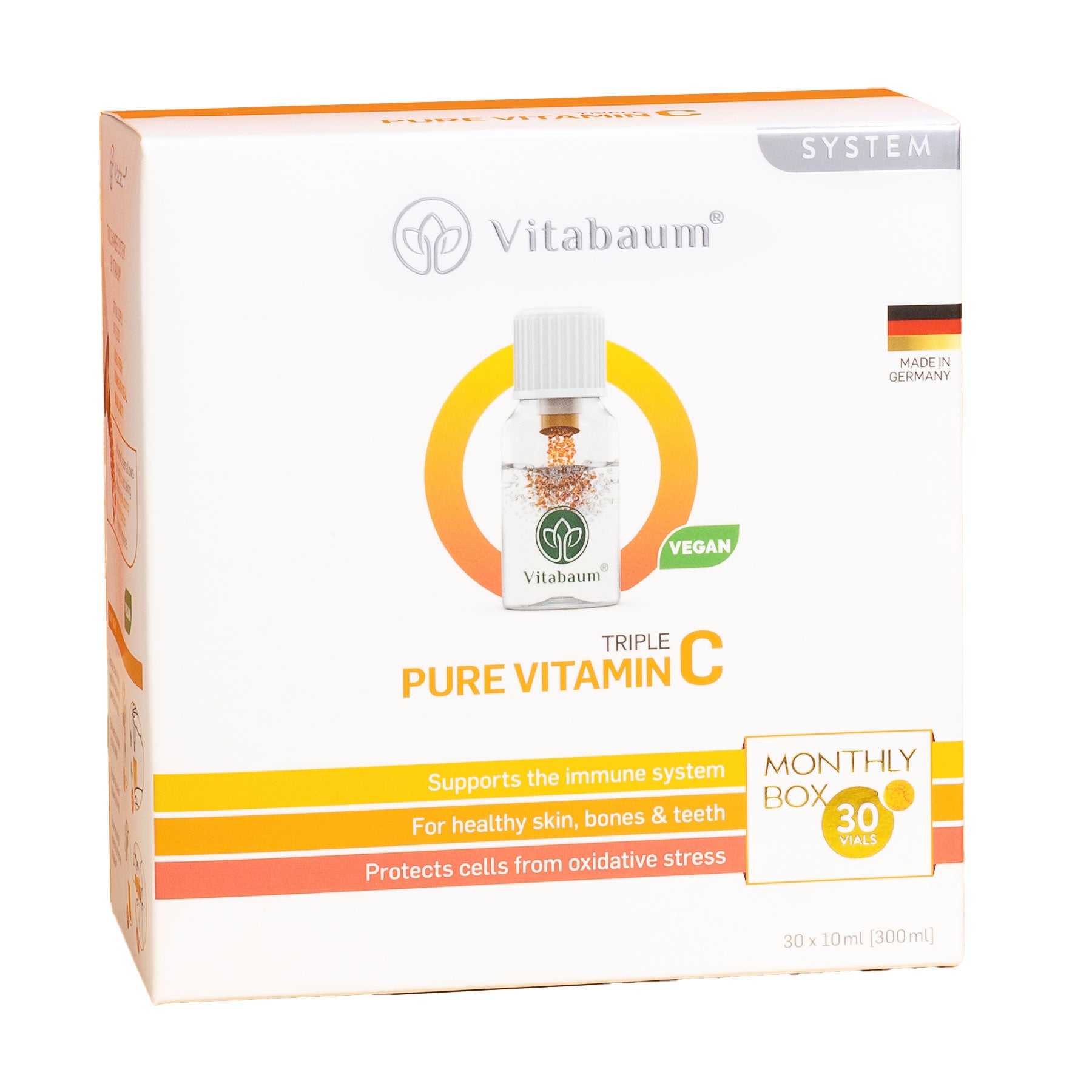 PURE VITAMIN C - Monthly supply - pack of 30 vials - 10ml - Vitabaum®