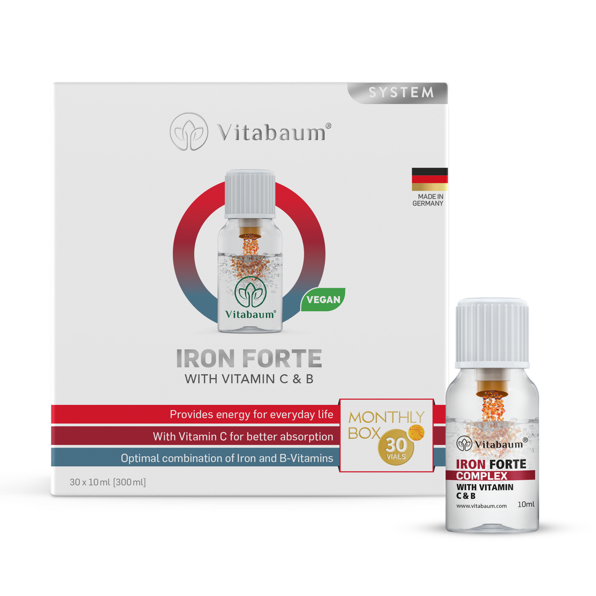Iron Forte - with Vitamin C & B - pack of 30 vials